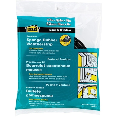 M-D Building Products 1/4in. 3/4in. 10' Auto & Marine Weatherstrip 06593